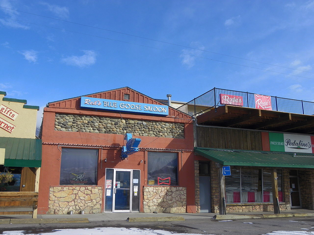 Blue Goose Saloon on Park Street - Gardiner Montana